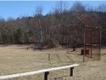 Ball field and railroad